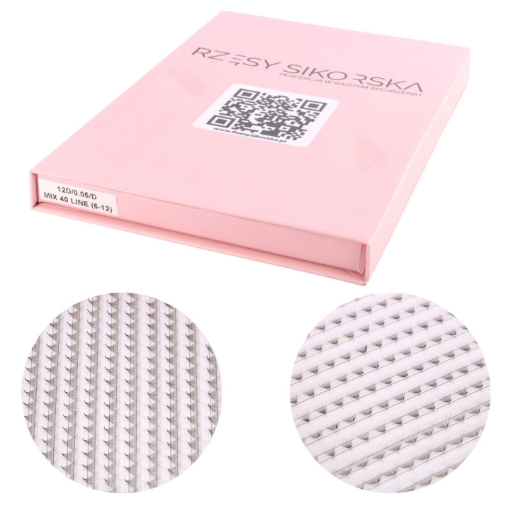 Gotowe Kępki Rzęs 12D/0,05/D (800 szt. 6-12) – Mix Palette