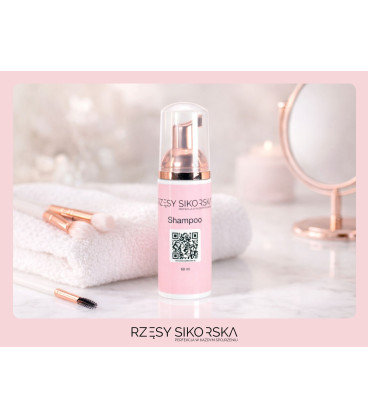 Szampon do rzęs w piance z aloesem 60ml – Rzęsy Sikorska