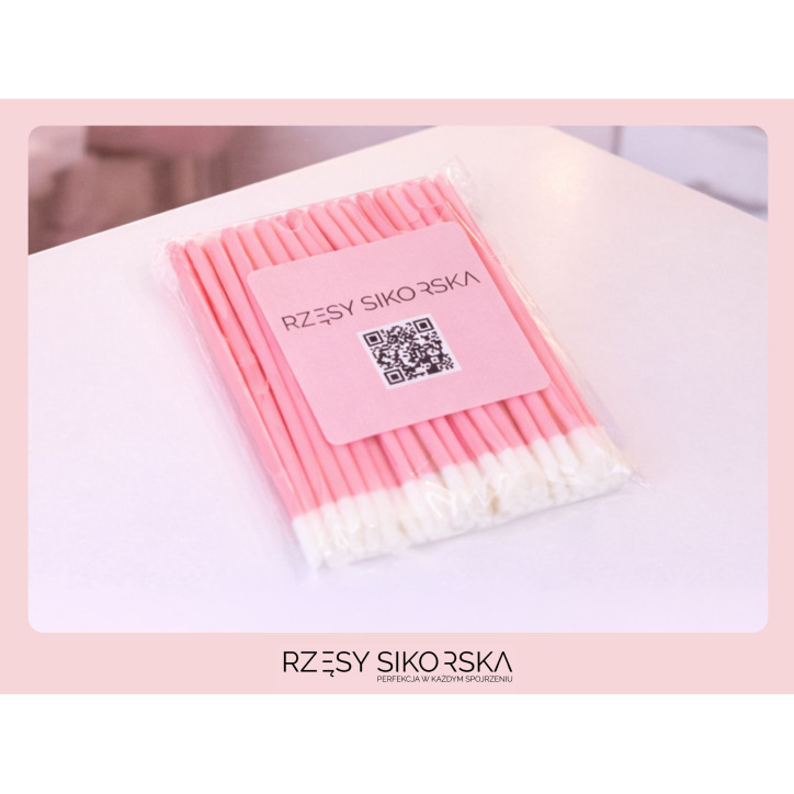 Profesjonalne aplikatory welurowe do rzęs – 50 szt.