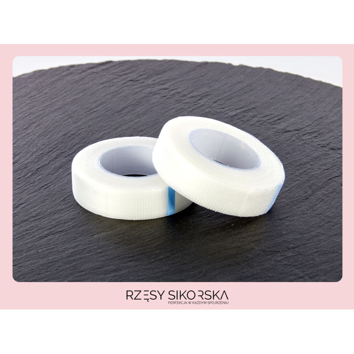 Biała Taśma PE Perforowana do rzęs 1,25cm X 9m | Zestaw 4 sztuki