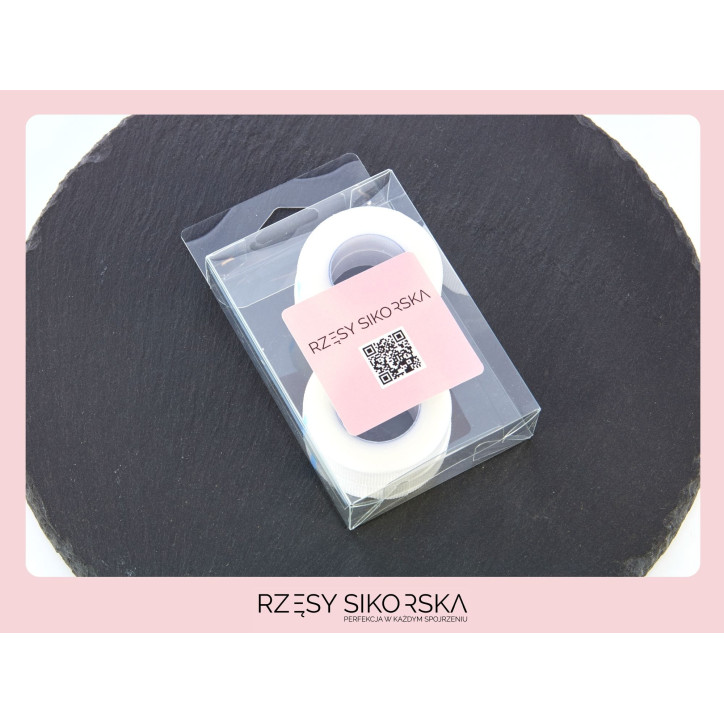 Biała Taśma PE Perforowana do rzęs 1,25cm X 9m | Zestaw 4 sztuki