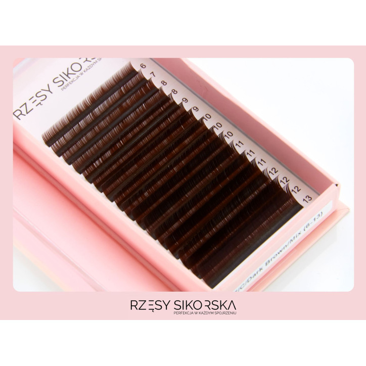 Rzęsy Sikorska Premium Dark Brown Chocolate - Mix Palette Rzęsy Sikorska Premium Dark Brown Chocolate - Mix Palette