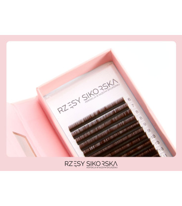 Rzęsy Sikorska Premium Dark Brown - Mix Palette