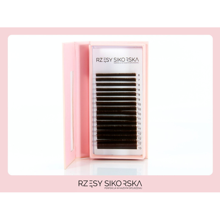 Rzęsy Sikorska Premium Dark Brown Chocolate - Mix Palette Rzęsy Sikorska Premium Dark Brown Chocolate - Mix Palette