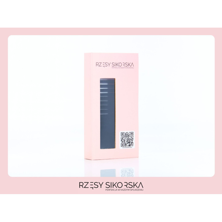 Rzęsy Sikorska Premium Black - Mix Palette - Skręt D