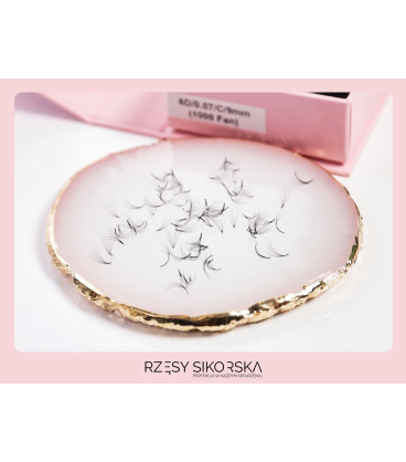 Gotowe Kępki Rzęs 6D/0,07 (1000 szt.) Black – Single Box