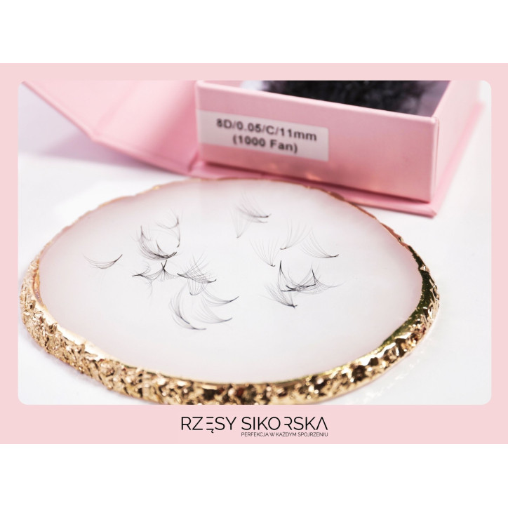 Gotowe Kępki Rzęs 8D/0,05 (1000 szt.) Black – Single Box