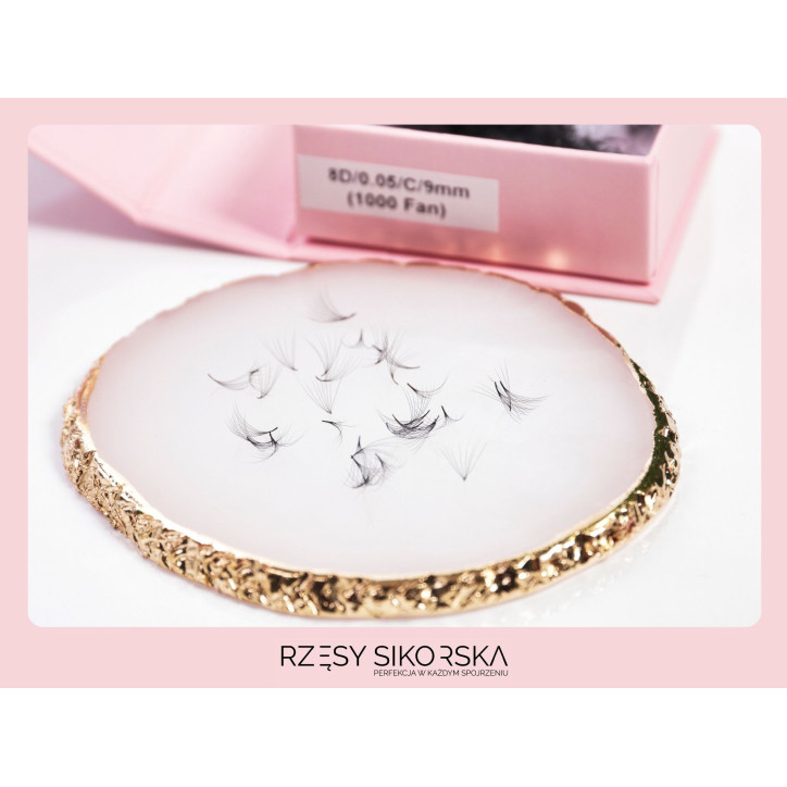 Gotowe Kępki Rzęs 8D/0,05 (1000 szt.) Black – Single Box