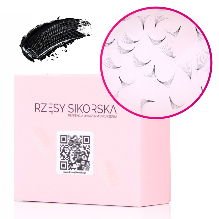 Gotowe Kępki Rzęs 8D/0,05 (1000 szt.) Black – Single Box
