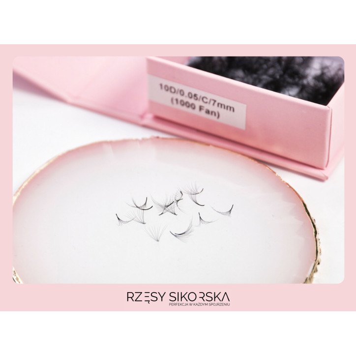Gotowe Kępki Rzęs 10D/0,05 (1000 szt.) Black – Single Box