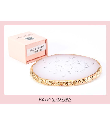 Gotowe Kępki Rzęs 3D/0,07 (250 szt.) Black – Small Single Box