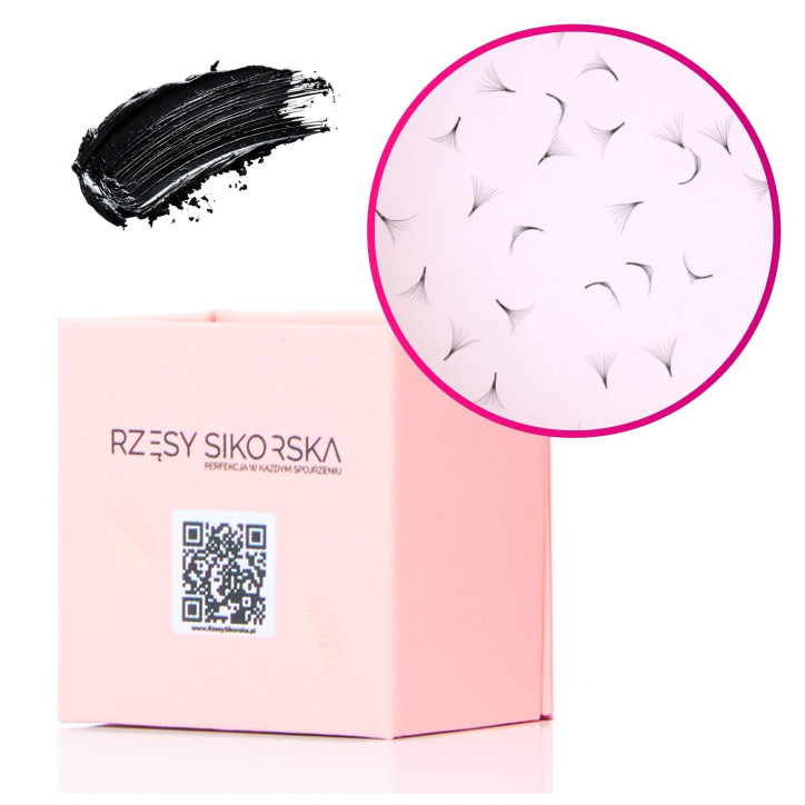 Gotowe Kępki Rzęs 6D/0,07 (250 szt.) Black – Small Single Box