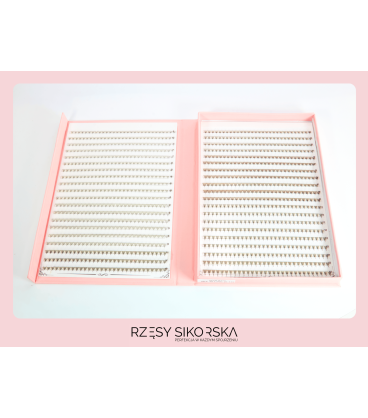 Rzęsy Sikorska - Gotowe Kępki Rzęs 5D/0,07 (1200 szt. 6-13) Black – Mix Palette