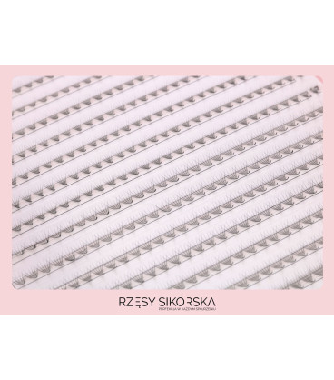 Rzęsy Sikorska - Gotowe Kępki Rzęs 6D/0,07 (1200 szt. 6-13) Black – Mix Palette