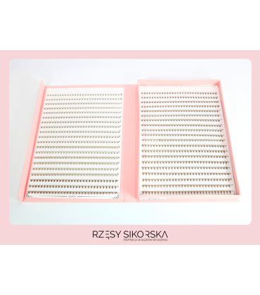 Rzęsy Sikorska - Gotowe Kępki Rzęs 6D/0,07 (1200 szt. 6-13) Black – Mix Palette