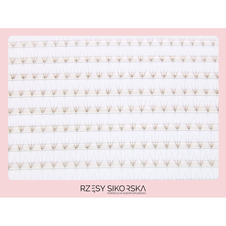 Gotowe Kępki Rzęs 3D/0,07 (1200 szt. 6-13) Dark Brown – Mix Palette