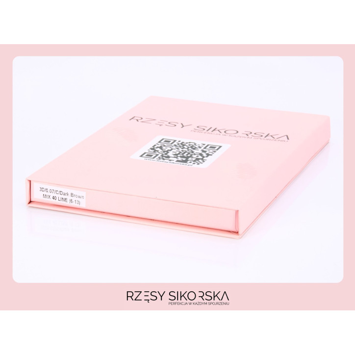 Gotowe Kępki Rzęs 3D/0,07 (1200 szt. 6-13) Dark Brown – Mix Palette