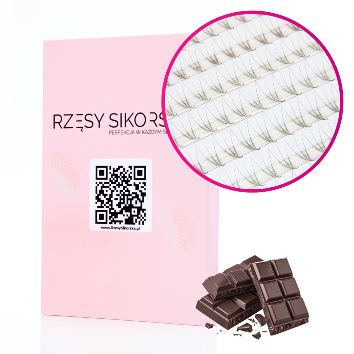 Gotowe Kępki Rzęs 3D/0,07 (1200 szt. 6-13) Dark Brown – Mix Palette