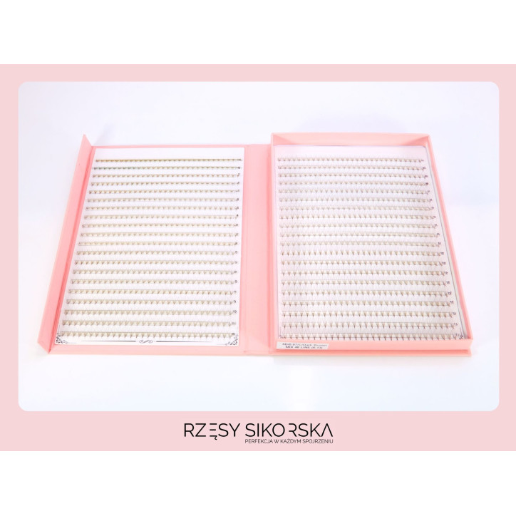 Gotowe Kępki Rzęs 5D/0,07 (1200 szt. 6-13) Dark Brown – Mix Palette