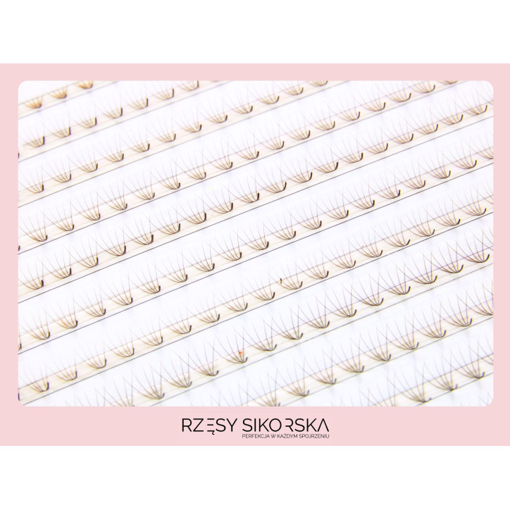 Gotowe Kępki Rzęs 5D/0,07 (1200 szt. 6-13) Dark Brown – Mix Palette