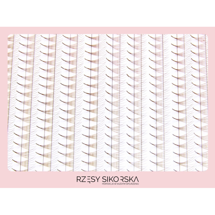 Gotowe Kępki Rzęs 5D/0,07 (1200 szt. 6-13) Dark Brown – Mix Palette