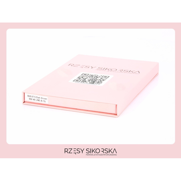 Gotowe Kępki Rzęs 5D/0,07 (1200 szt. 6-13) Dark Brown – Mix Palette