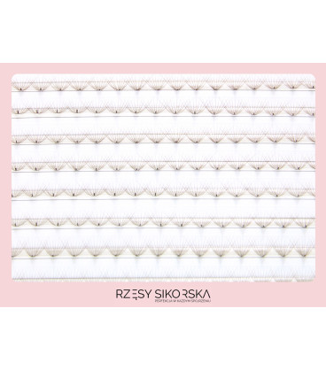 Gotowe Kępki Rzęs 10D/0,05 (1200 szt. 6-13) Dark Brown – Mix Palette