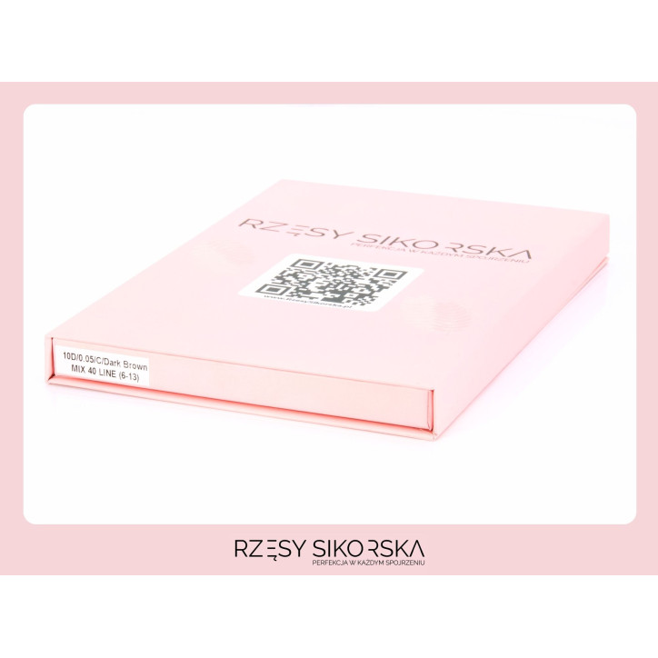 Gotowe Kępki Rzęs 10D/0,05 (1200 szt. 6-13) Dark Brown – Mix Palette