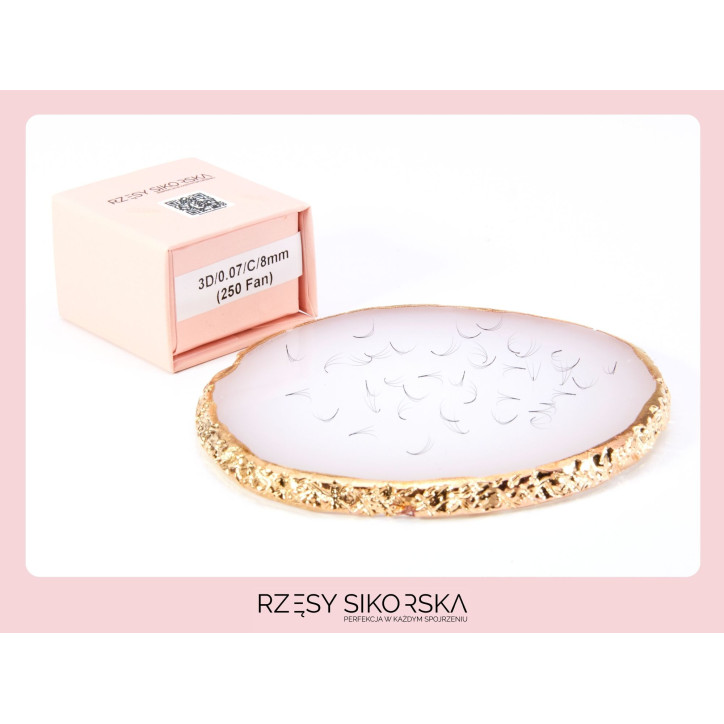 Gotowe Kępki Rzęs 3D/0,07 6-14mm (2250 szt.) Black - Zestaw