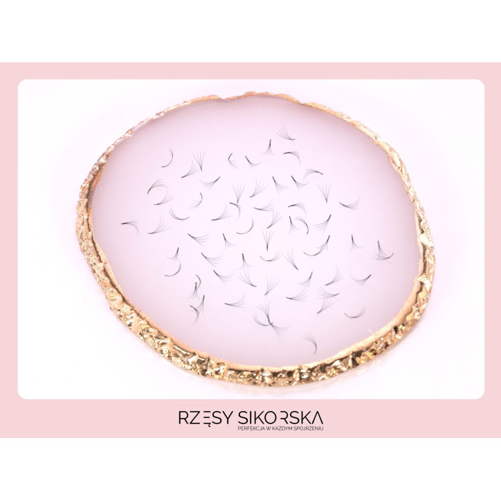 Gotowe Kępki Rzęs 4D/0,07 6-14mm (2250 szt.) Black - Zestaw