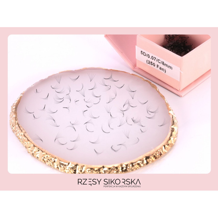 Gotowe Kępki Rzęs 5D/0,07 6-14mm (2250 szt.) Black - Zestaw