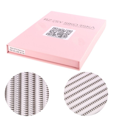 Rzęsy Sikorska - Gotowe Wąskie Kępki Rzęs 6D/0,07 (1800 szt. 6-12) Black – Mix Palette