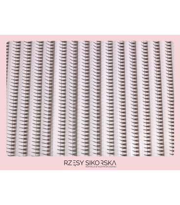 Gotowe Wąskie Kępki Rzęs 6D/0,07 (1800 szt. 6-12) Black – Mix Palette