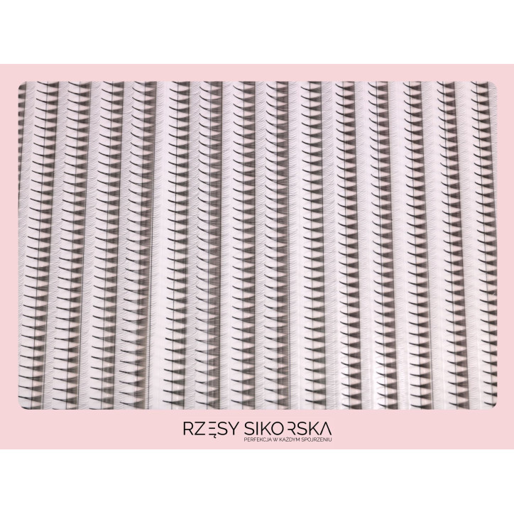 Gotowe Wąskie Kępki Rzęs 6D/0,07 (1800 szt. 6-12) Black – Mix Palette