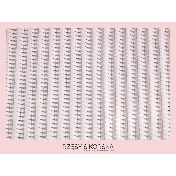 Gotowe Wąskie Kępki Rzęs 8D/0,05 (1440 szt. 6-12) Black – Mix Palette