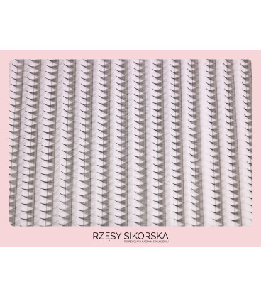 Gotowe Wąskie Kępki Rzęs 12D/0,05 (1200 szt. 6-12) Black – Mix Palette