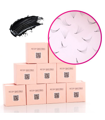 Zestaw Gotowe Kępki Rzęs 10D/0,05/D 6-14mm (2250 szt.)