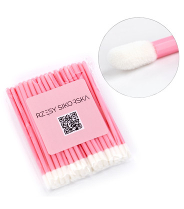 Profesjonalne aplikatory welurowe do rzęs – 50 szt.