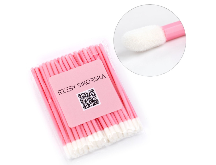 Profesjonalne aplikatory welurowe do rzęs – 50 szt.