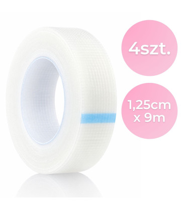 Biała Taśma PE Perforowana 1,25cm X 9m | Zestaw 4 sztuki