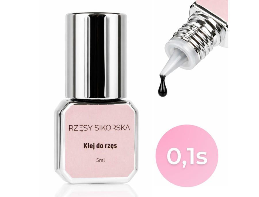 Klej do rzęs 0,1s 5ml - Szybki i Uniwersalny - Rzęsy Sikorska