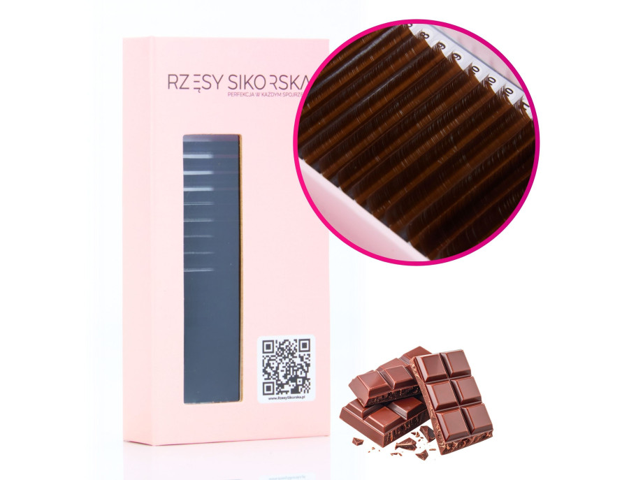 Rzęsy Sikorska Premium Brown Chocolate - Mix Palette