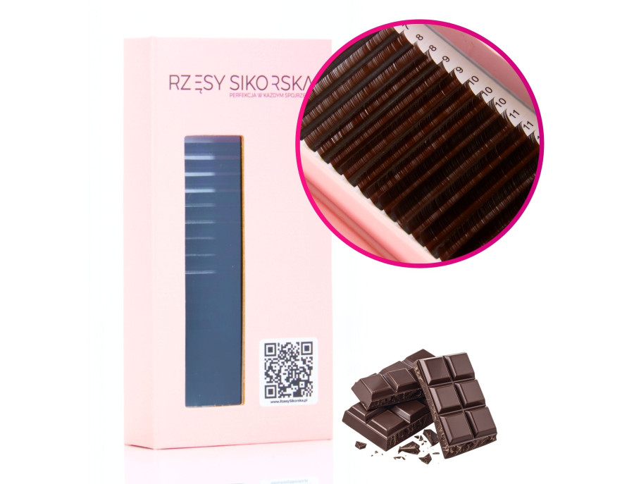 Rzęsy Sikorska Premium Dark Brown - Mix Palette
