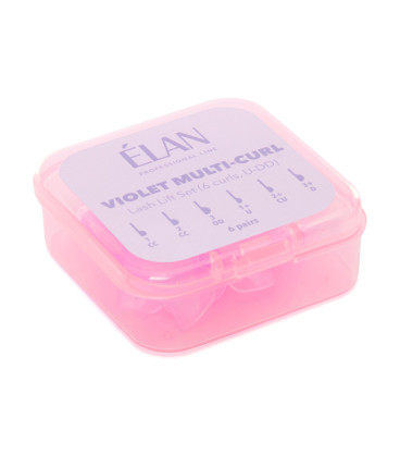 Elan - Silikonowe wałki do liftingu rzęs VIOLET MULTI - CURL skręt U-DD