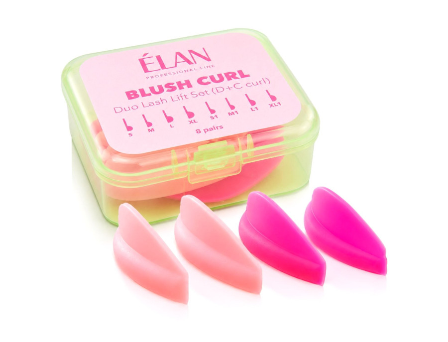 Elan - Wałki do liftingu rzęs Duo BLUSH CURL skręt D & C