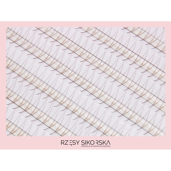 Gotowe Kępki Rzęs 2D/0,07 (1200 szt. 6-13) Dark Brown – Mix Palette