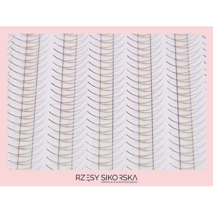 Gotowe Kępki Rzęs 2D/0,07 (1200 szt. 6-13) Dark Brown – Mix Palette