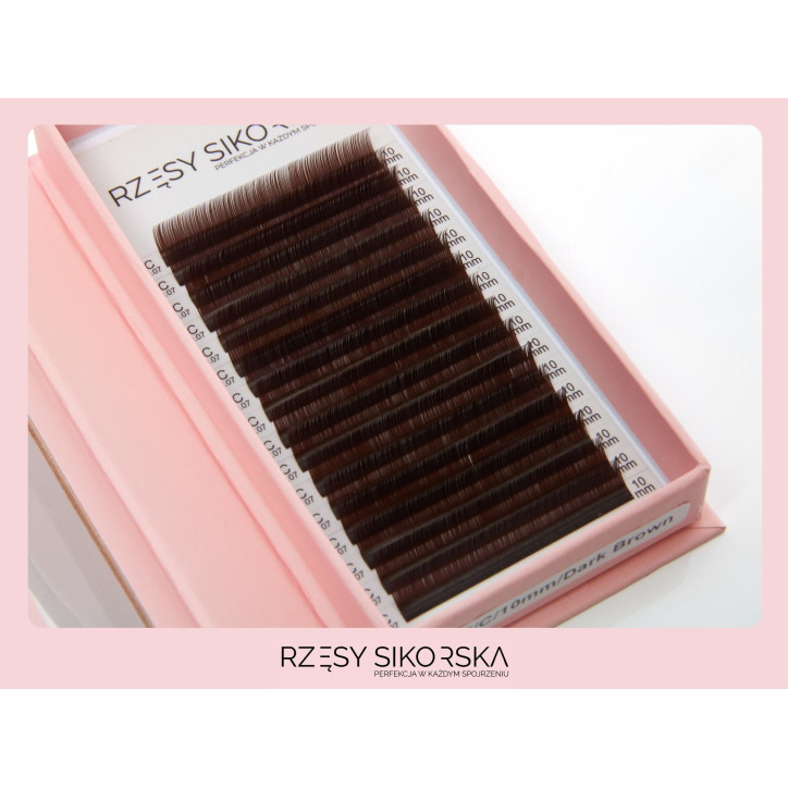 Rzęsy Sikorska Premium Dark Brown Chocolate - Single Palette Rzęsy Sikorska Premium Dark Brown Chocolate - Single Palette
