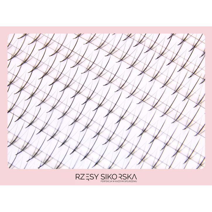 Gotowe Kępki Rzęs 3D/0,07 (1000 szt. 6-13) Black Wispy – Mix Palette