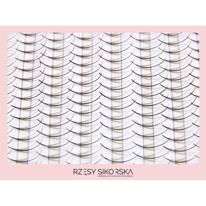 Gotowe Kępki Rzęs 3D/0,07 (1000 szt. 6-13) Black Wispy – Mix Palette